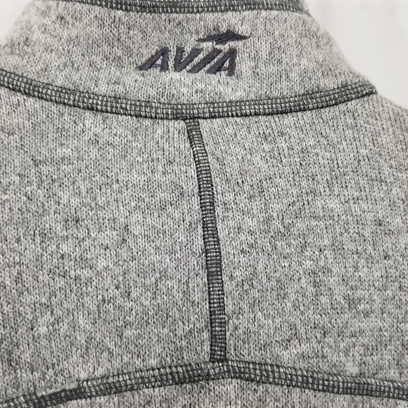 AVIA 1/4 zip fleece heather gray small pullover top - Picture 7 of 10